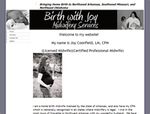 Tablet Screenshot of birthwithjoymidwifery.com